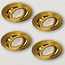 Set van 4 stuks Inbouwspot Berlijn 6W, in Goud kleur, IP44