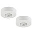 Set van 2 Cabinet Led Opbouwspot warm wit, witte uitvoering IP44, dimbaar