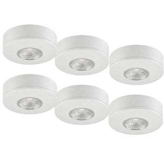 Set van 6 Cabinet Led Opbouwspot IP44