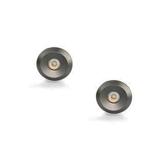 Set van 2 Microleds Maduro, 1,2 Watt, IP44 , Gun Metal kleur