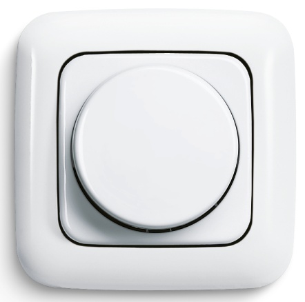 Busch - Jaeger Raam, afdekplaat en draaiknop Alpin-wit