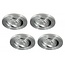 Set van 4 stuks dimbare mini inbouwLEDspot,  3 Watt, IP44
