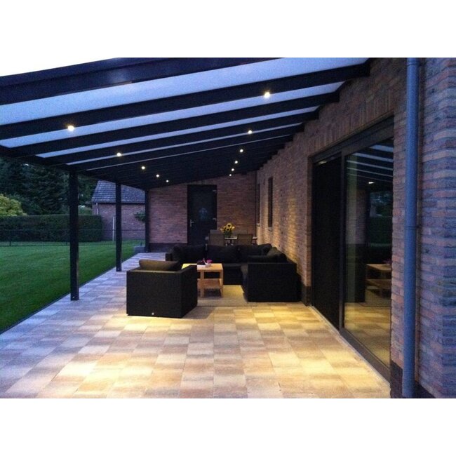 Set van 6 stuks dimbare mini inbouwLEDspot, warm wit, 1x3W Kantelbaar IP44