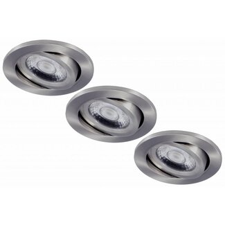 3 stuks kleine LED inbouwspot Londen 6W, dimbaar