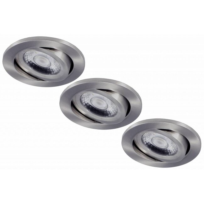 3 stuks kleine LED inbouwspot Londen 6W, dimbaar