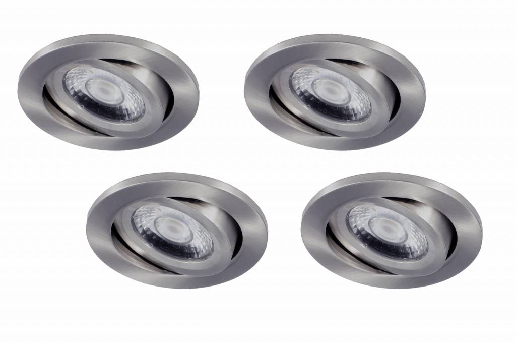 4 stuks kleine LED inbouwspot Londen 6W, dimbaar