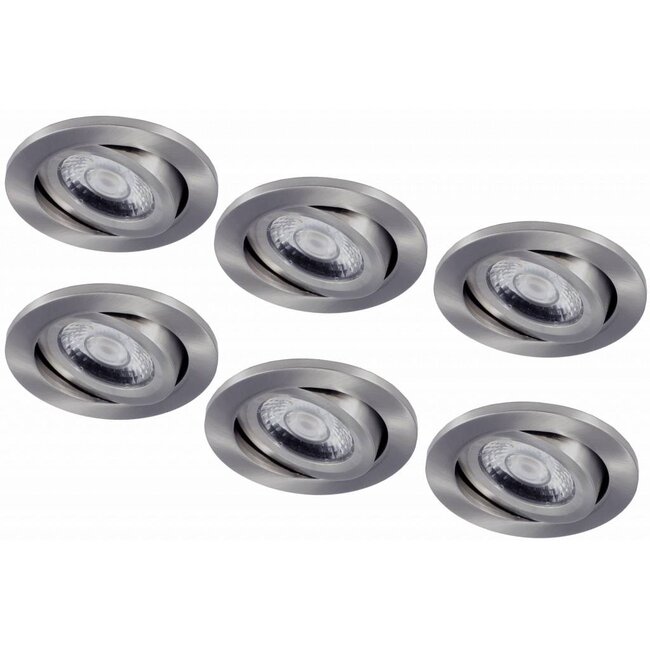6 stuks kleine LED inbouwspot Londen 6W, dimbaar