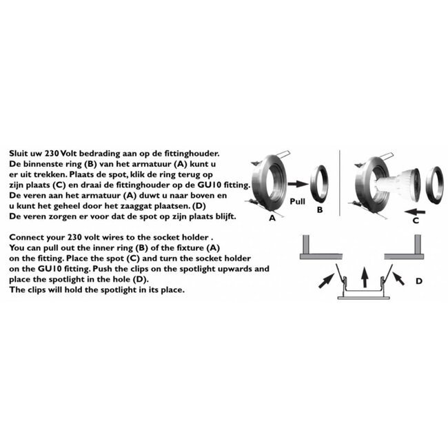 Inbouwspot aluminium armatuur kantelbaar