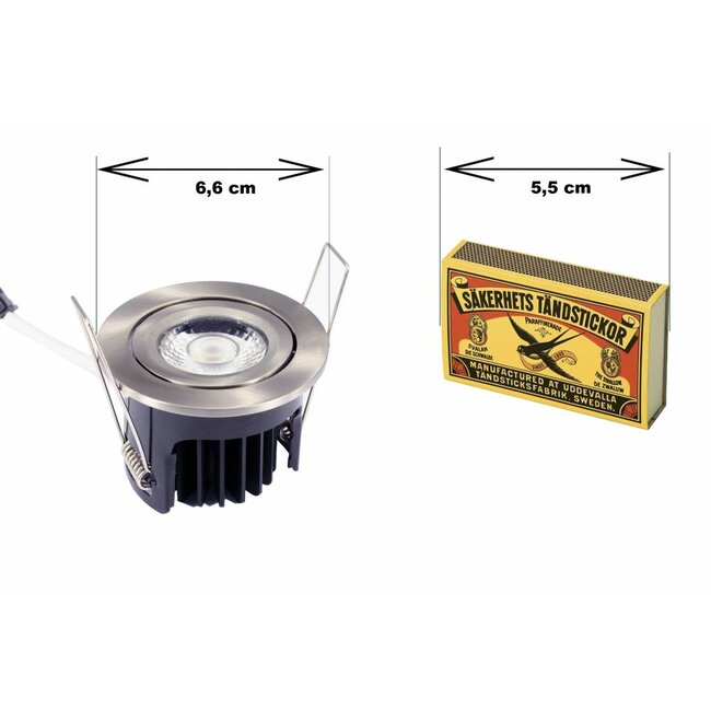 Kleine LED inbouwspot Londen 6W, dimbaar