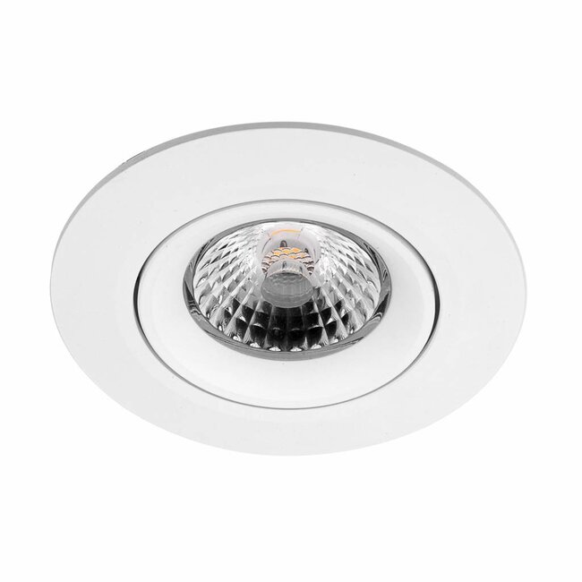 Set van 4 stuks Inbouw LEDspot Parijs, Warm wit licht, dimbaar, 8 Watt, kantelbaar