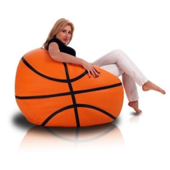 overschrijving voor eeuwig Permanent Basketbal zitzak leatherlook doorsnee 100cm | Zitzakcenter