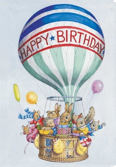 Audrey Tarrant, Animals with Presents in Balloon Baskets PCE 160