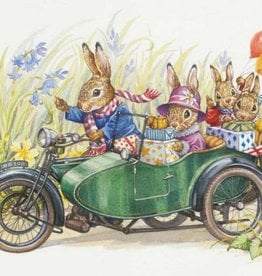 Audrey Tarrant, Rabbit Family riding in Motorcycle and Sidecar PCE 163