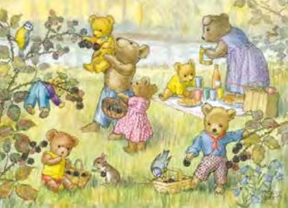 Poster Molly Brett, Teddy Bears and Blackberries MAS 467