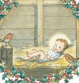 Molly Brett, Two Robins look over The Baby Jesus PCE 081