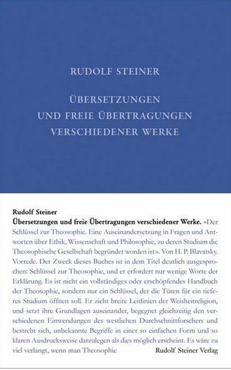 Rudolf Steiner, GA 41b Übersetzungen und freie Übertragungenverschiedener Werke