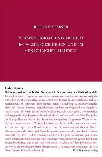 Rudolf Steiner, GA 166 Notwendigkeit und Freiheit im Weltengeschehen und im menschlichen Handeln