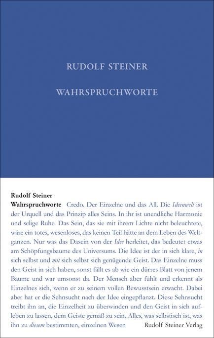 Rudolf Steiner, GA 40 Wahrspruchworte