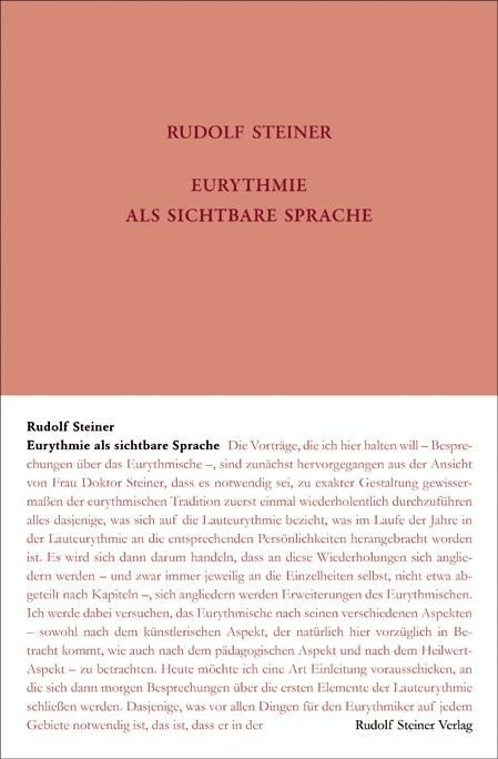 Rudolf Steiner, GA 279 Eurythmie als sichtbare Sprache (Laut-Eurythmie-Kurs)