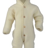 Engel Natur Engel Natur Baby overall met capuchon Fleecewol - Naturel (01)