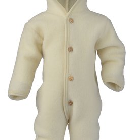 Engel Natur Engel Natur Baby overall met capuchon Fleecewol - Naturel (01)