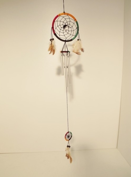Windgong en Dreamcatcher multicolor 75 cm
