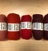 Bheda wool Bhedawol Set - 5 stuks van  25 gr. - Oranje/Rood