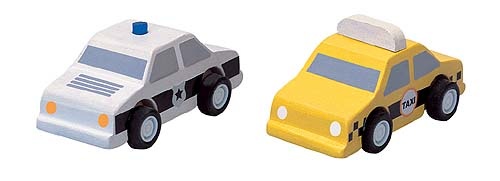 Plantoys PlanToys City Taxi & Police Car 3y+