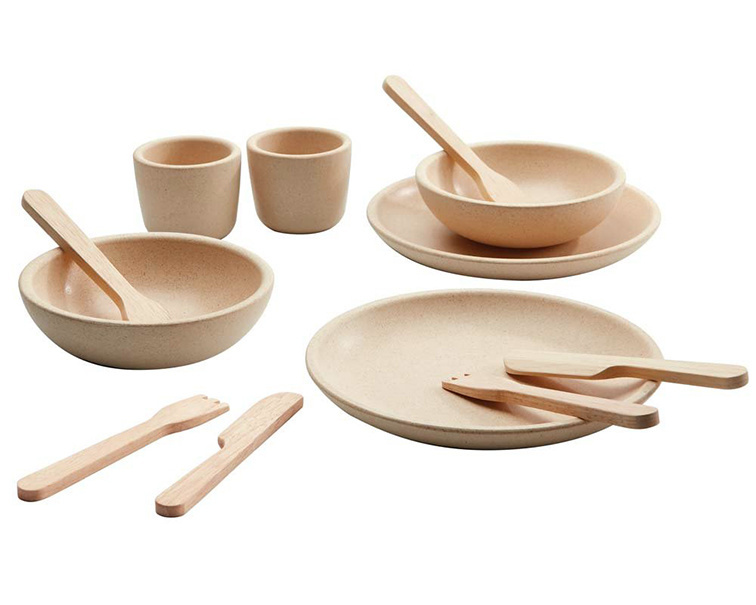 Plantoys PlanToys Houten Servies Naturel 2y+ (3614)