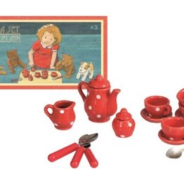 Egmont toys Egmont toys- Mini theeserviesje - rood met stippen