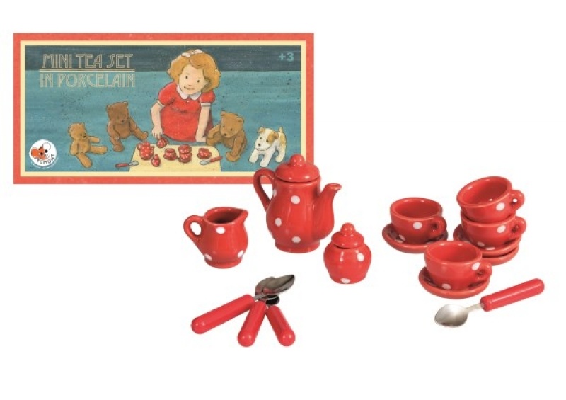 Egmont toys Egmont toys- Mini theeserviesje - rood met stippen