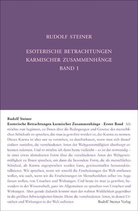 Rudolf Steiner, GA 235 Esoterische Betrachtungen karmischer Zusammenhänge. Erster Band