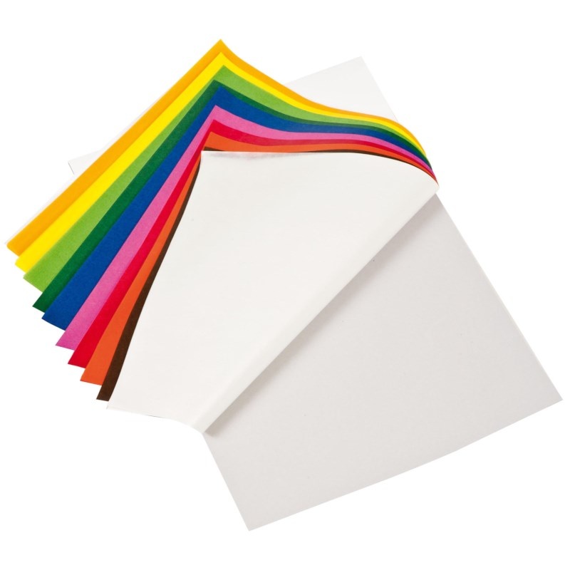 Mercurius Vliegerpapier blok 22x22 cm 10 kleuren 100 vel