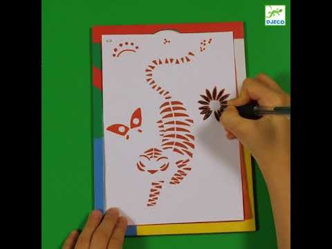Djeco Djeco DIY Motieven op Carbonpapier - Wandeling in de natuur 7-13Y