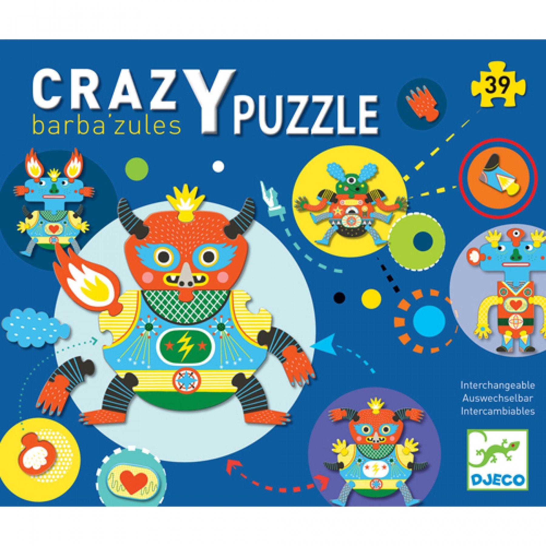 Djeco Djeco Crazy puzzel Monsters - 39pcs 3Y+