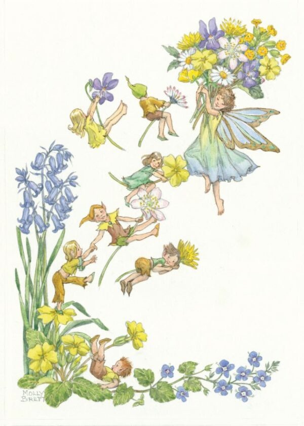 Molly Brett, Fairies With Bluebells, Primrose and Dasies PCE 290