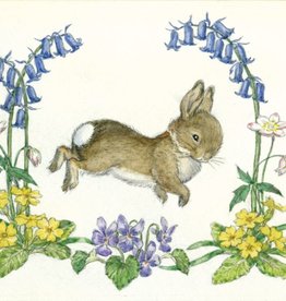 Mollie Brett, Rabbit With Bluebells, Primroses and Violets PCE 285