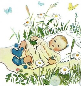 Elsa Beskow, Baby buiten op een dekentje (16441)