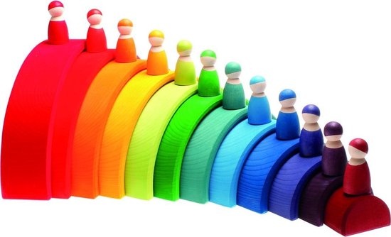 Grimms Grimms Regenboogvrienden - Regenboog kleuren - 12 popjes