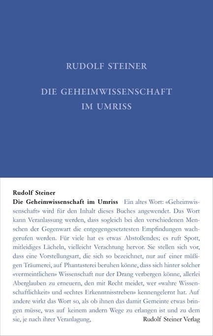 Rudolf Steiner, GA 13 Die Geheimwissenschaft im Umriss