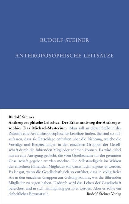 Rudolf Steiner, GA 26 Anthroposophische Leisätze