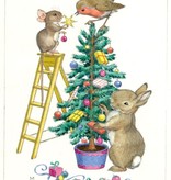 Molly Brett, ‘Mouse and rabbit decorating Christmas tree’ (PCE 268)