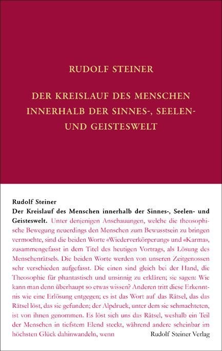 Rudolf Steiner, GA 68b Der Kreislauf des Menschen innerhalb der Sinnes-, Seelen- und Geisteswelt