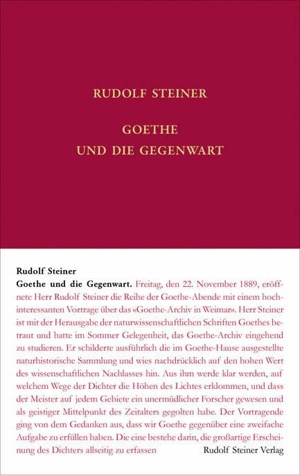 Rudolf Steiner, GA 68c Goethe und die Gegenwart