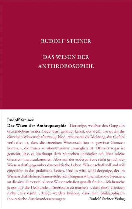 Rudolf Steiner, GA 80a Das Wesen der Anthroposophie