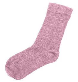 Joha Joha dunne wollen sokken - Rib - Roze melange (65118)