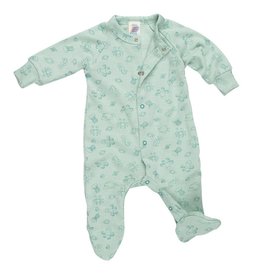 Engel Natur Pyjama Prematuur Eendelig wol/zijde - Pastel mint bedrukt (4000E)