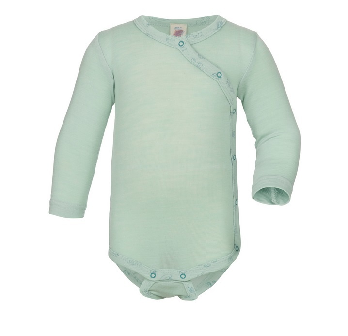 Engel Natur Engel Natur wikkelromper Wol/Zijde - Pastel mint (40E)