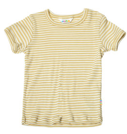 Joha Joha Kinder T-shirt wol/zijde zachtgeel gestreept (7111)
