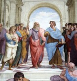 Rafaël,  Plato en Aristoteles. Detail uit School van Athene (Raf 3775)